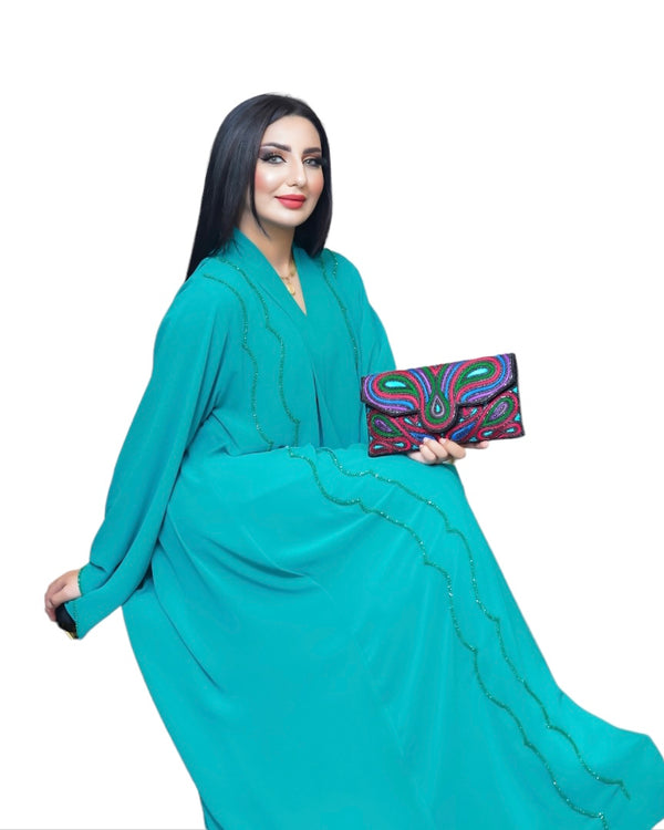 Colorful abaya #0253